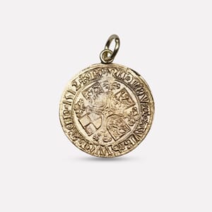 Bryggen coin in yellow gold