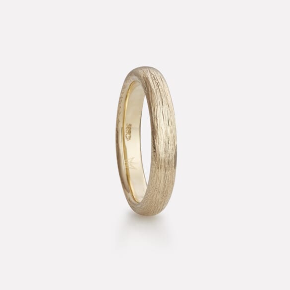 Fossefall  ring in yellow gold, men`s