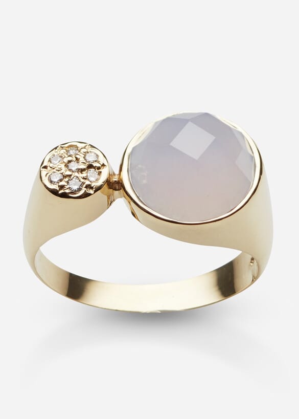 Bon Bon Avec gold ring with diamond