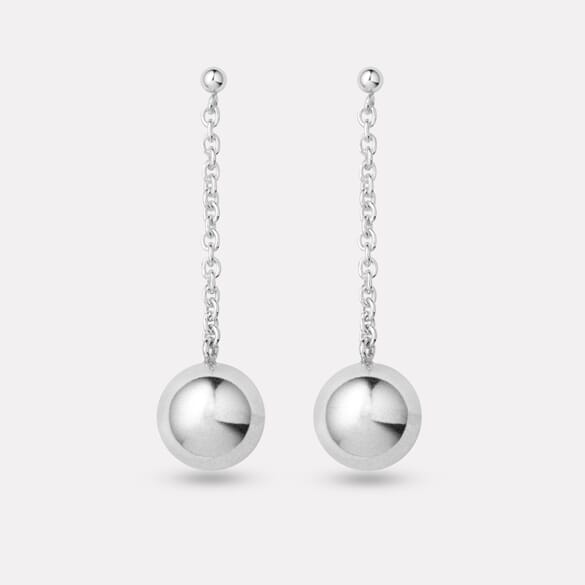 Globe earring in silver
