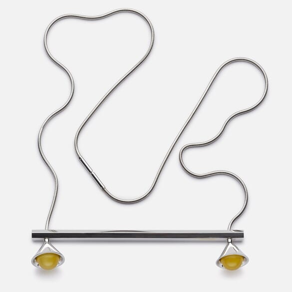 Trapeze necklace, lemon